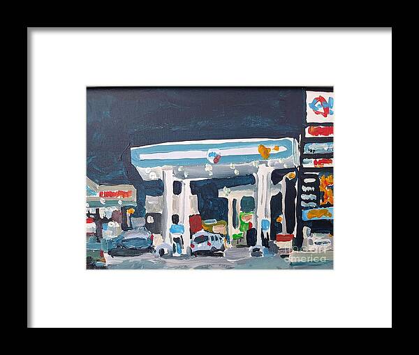 Gas Framed Print featuring the painting Gas by Rodger Ellingson