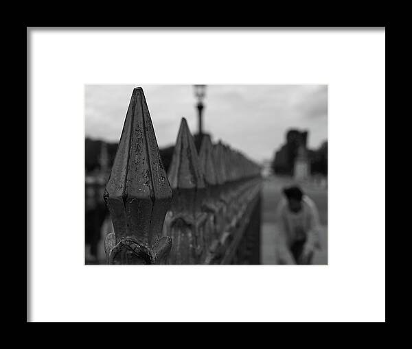 Gate Framed Print featuring the photograph Gate, person by Edward Lee