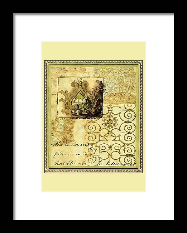 Decorative Elements Framed Print featuring the painting Gateway Finial I by Vision Studio