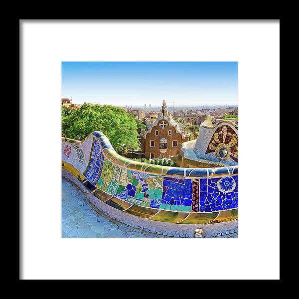 Curve Framed Print featuring the photograph Gaudis Parc Guell In Barcelona by Samburt
