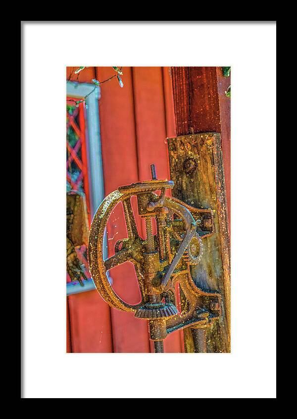 Geared Up To The Pump Of Life Tension Framed Print featuring the photograph Geared Up To The Pump Of Life Tension by Kenneth James