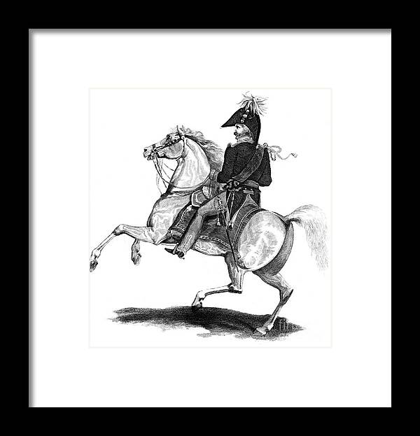 Horse Framed Print featuring the drawing Gebhard Leberecht Von Blucher, Prussian by Print Collector
