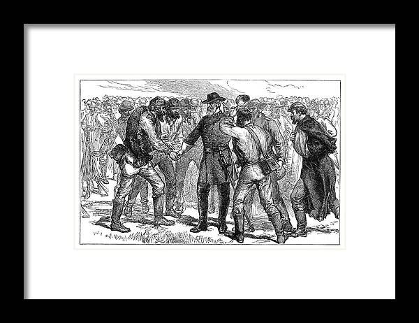 Engraving Framed Print featuring the drawing General Lee Taking Farewell by Print Collector