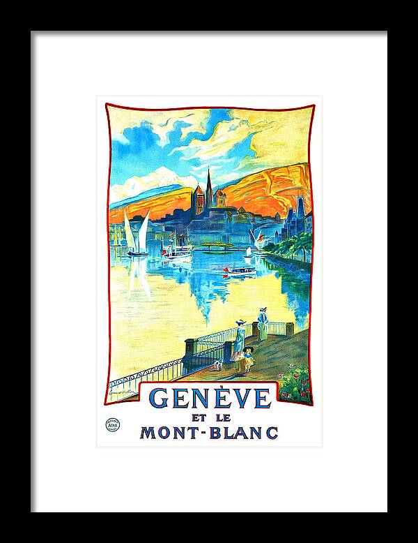 Geneve Framed Print featuring the digital art Lake Geneva #2 by Long Shot