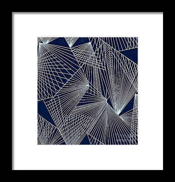 Geometric Patterns Framed Print featuring the painting Geometric pattern 1-colour-2 by Katerina Stamatelos