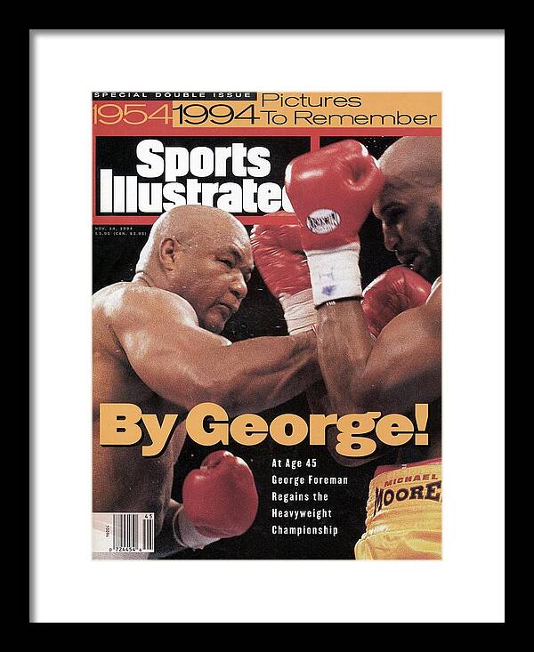 Heavyweight Framed Print featuring the photograph George Foreman, 1994 Wba Worldibf Heavyweight Title Sports Illustrated Cover by Sports Illustrated