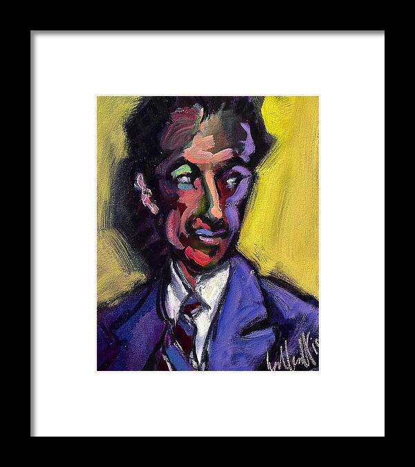 Painting Framed Print featuring the painting george Gershwin by Les Leffingwell