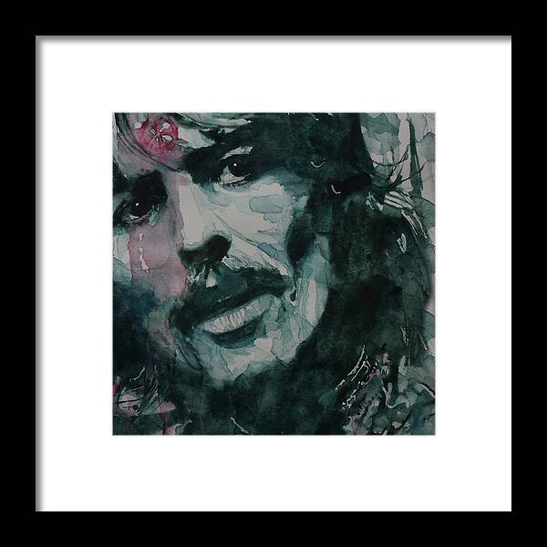 The Beatles Framed Print featuring the painting George Harrison - All Things Must Pass by Paul Lovering