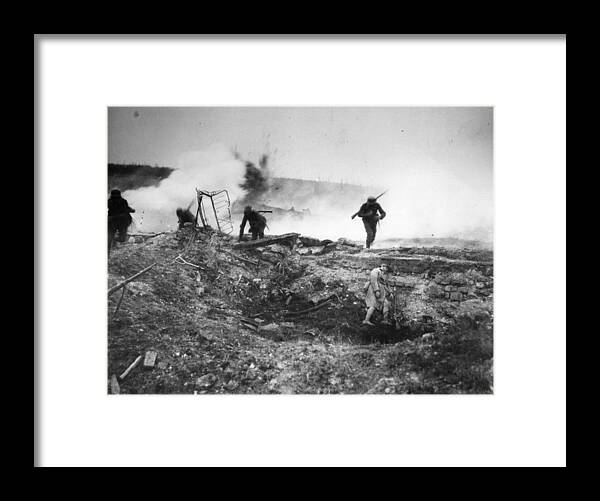 People Framed Print featuring the photograph German Advance by Hulton Archive