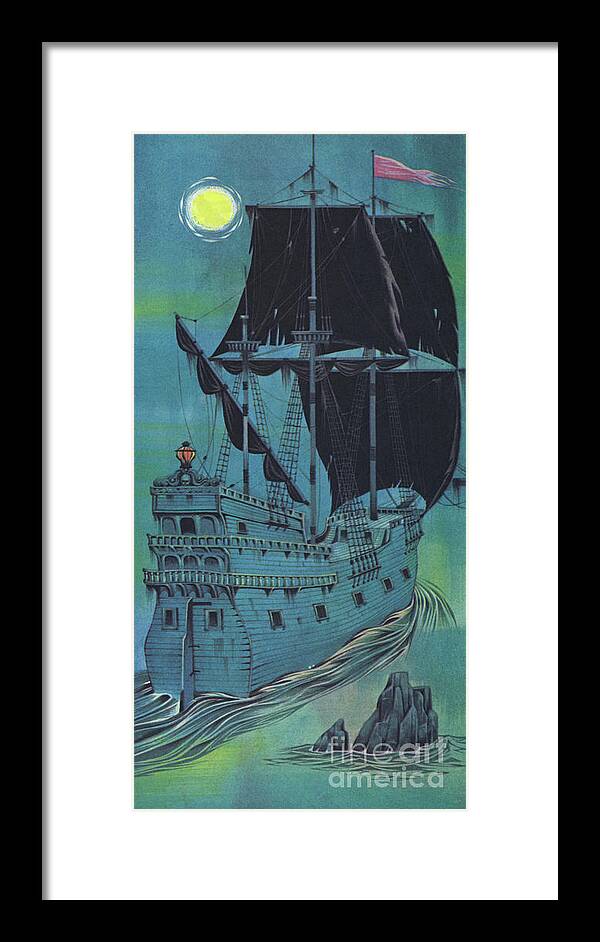 Ghost Ship Framed Print featuring the painting Ghost ship by Angus McBride