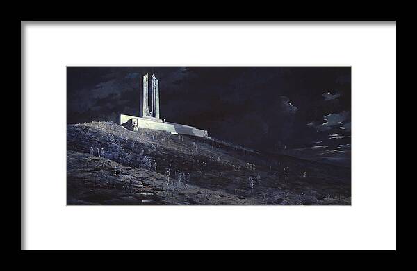Painting Framed Print featuring the painting Ghosts Of Vimy Ridge by Mountain Dreams