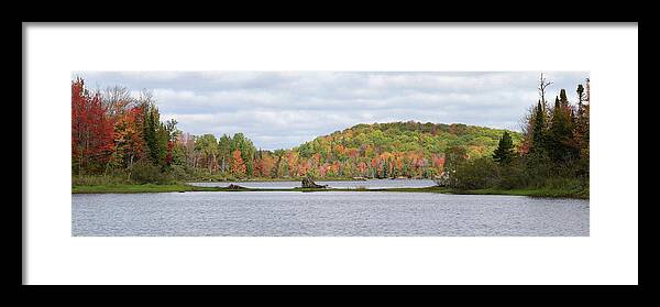 Gile Flowage Framed Print featuring the photograph Gile Flowage Pano by Brook Burling