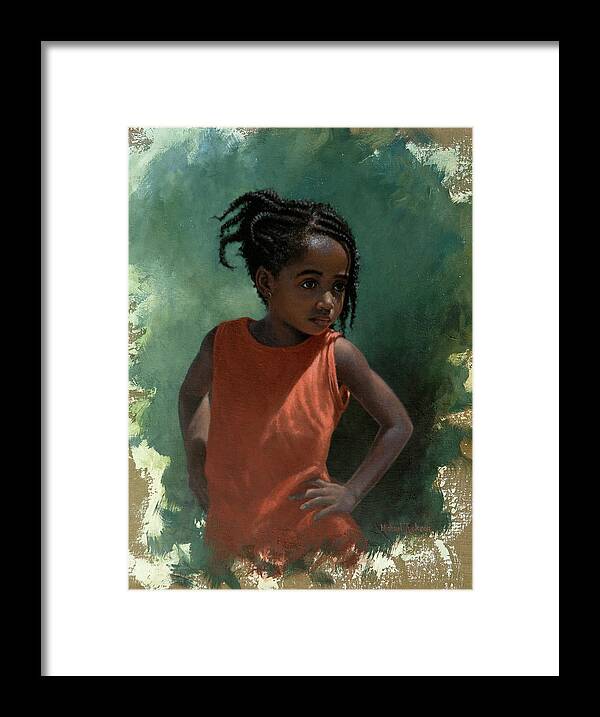 African American Framed Print featuring the photograph Girl Attitude by Michael Jackson
