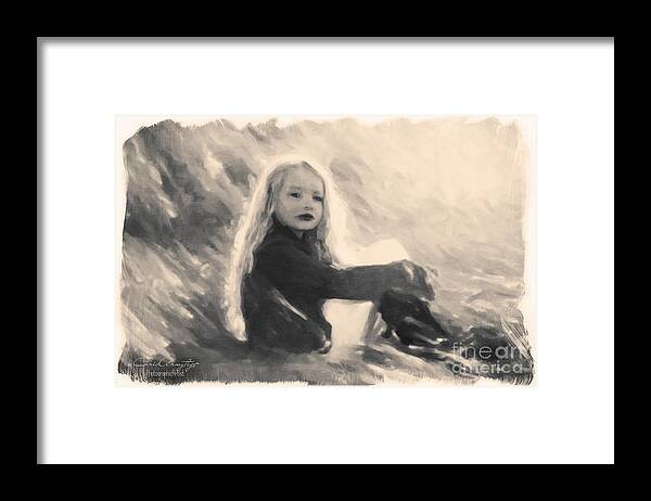 Portrait Framed Print featuring the digital art Girl in Jodpurs by Chris Armytage