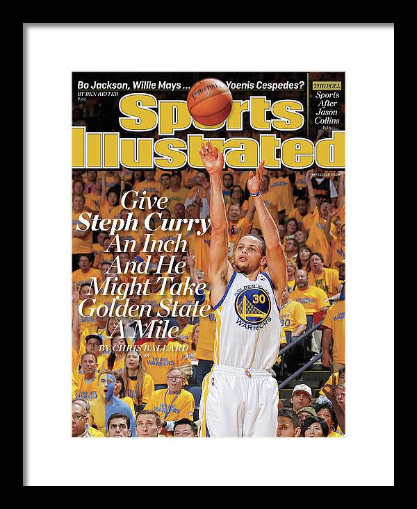 Magazine Cover Framed Print featuring the photograph Give Steph Curry An Inch And He Might Take Golden State A Sports Illustrated Cover by Sports Illustrated