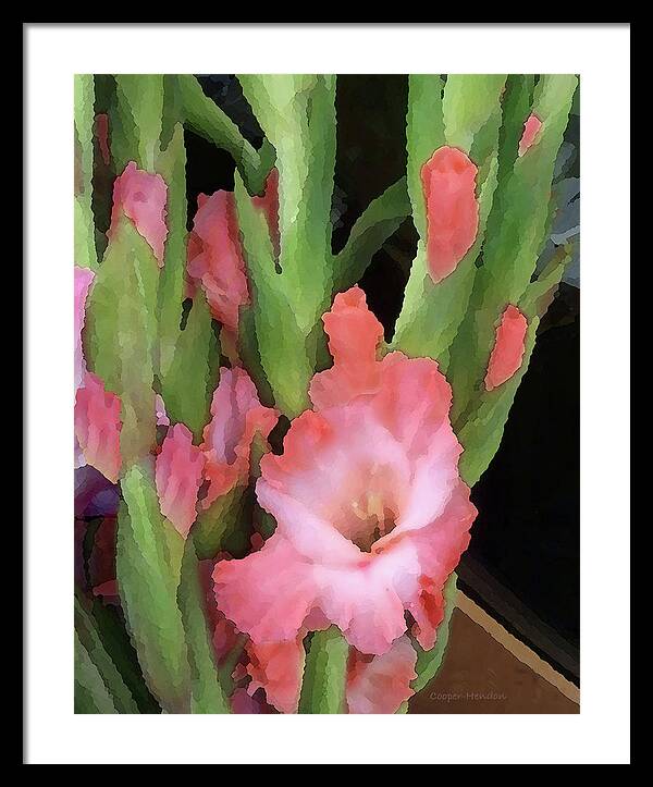 Gladiolas Framed Print featuring the photograph Gladiolas 2 by Peggy Cooper-Hendon