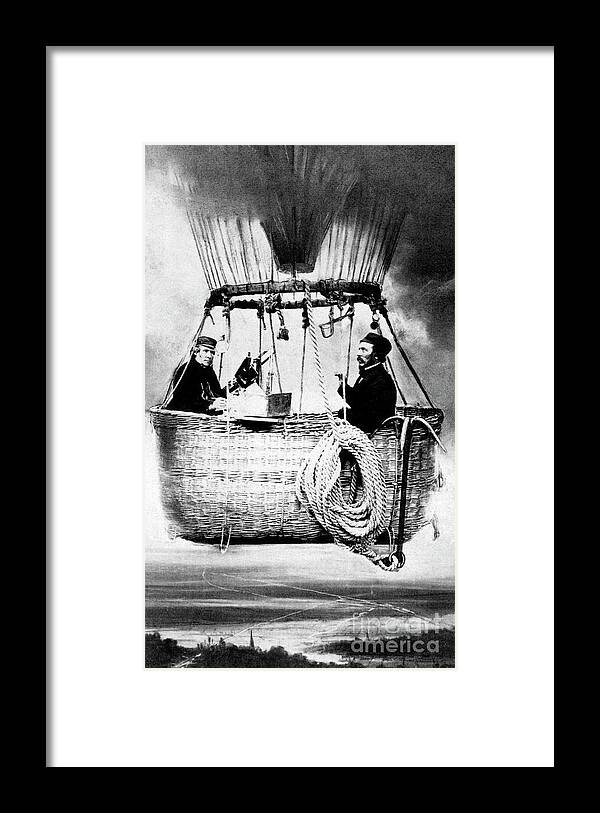1800s Framed Print featuring the photograph Glaisher-coxwell Balloon Flight by Royal Astronomical Society/science Photo Library