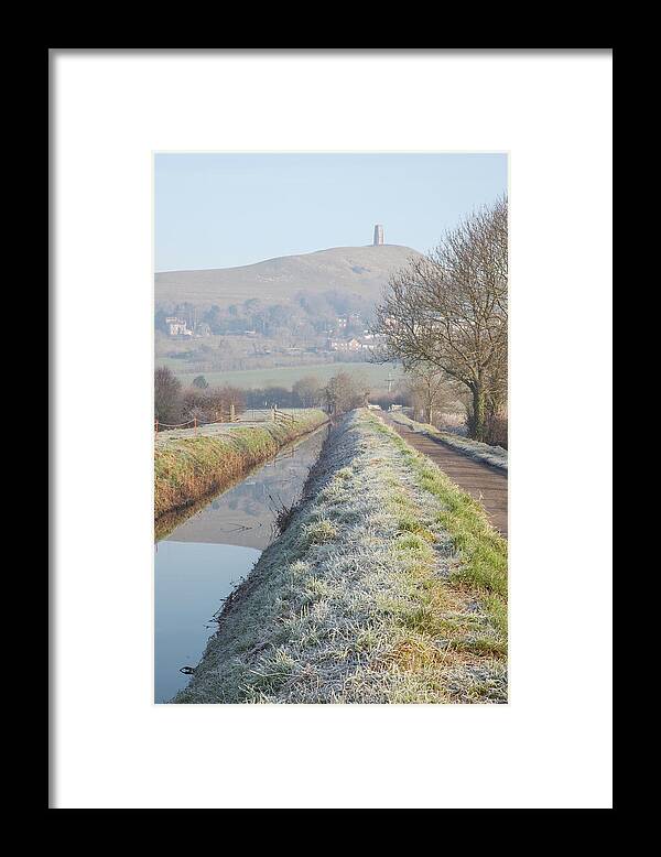 Scenics Framed Print featuring the photograph Glastonbury Tor From The Levels by Nick Cable