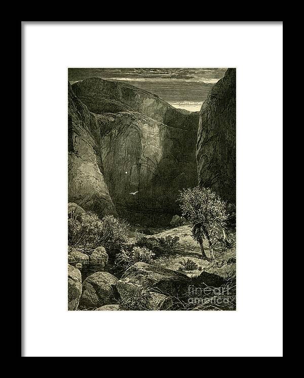 Engraving Framed Print featuring the drawing Glen Cañon by Print Collector