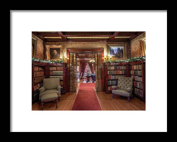 Glensheen Framed Print featuring the photograph Glensheen Library #3 by Susan Rissi Tregoning