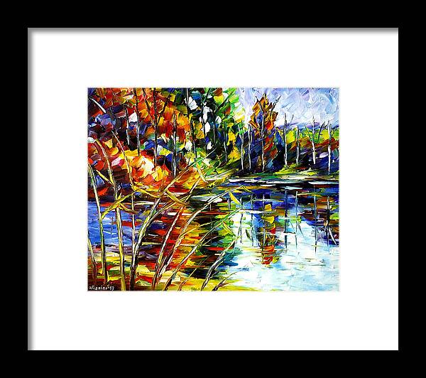 Autumn Lovers Framed Print featuring the painting Glory Of The Fall by Mirek Kuzniar