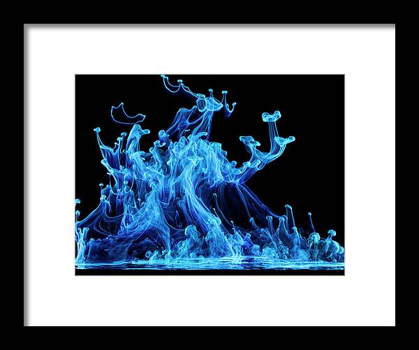 Tranquility Framed Print featuring the photograph Glowing Blue Liquid by Don Farrall