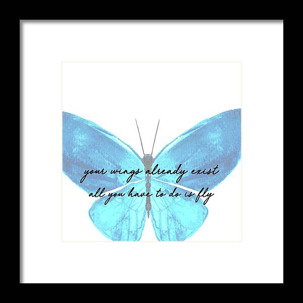 All Framed Print featuring the photograph GO FLY quote by Jamart Photography