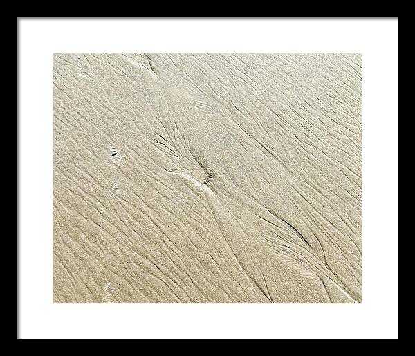 Sand Framed Print featuring the photograph Go with the Flow by Portia Olaughlin