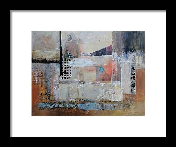 Abstract Framed Print featuring the painting Gobi by Jillian Goldberg