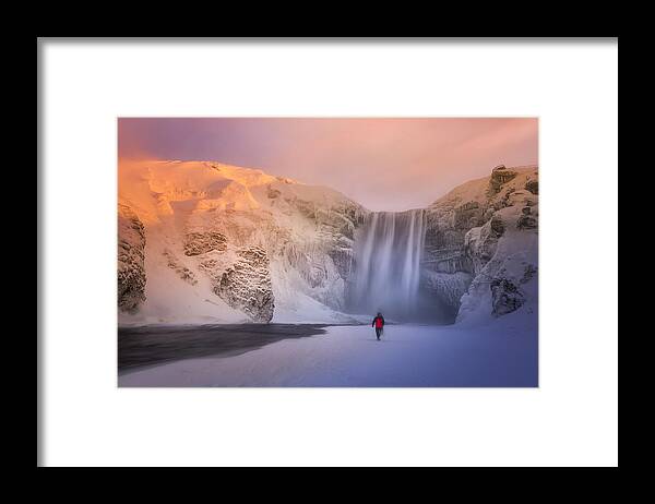  Framed Print featuring the photograph Godafoss, Iceland by Lisa D. Tang