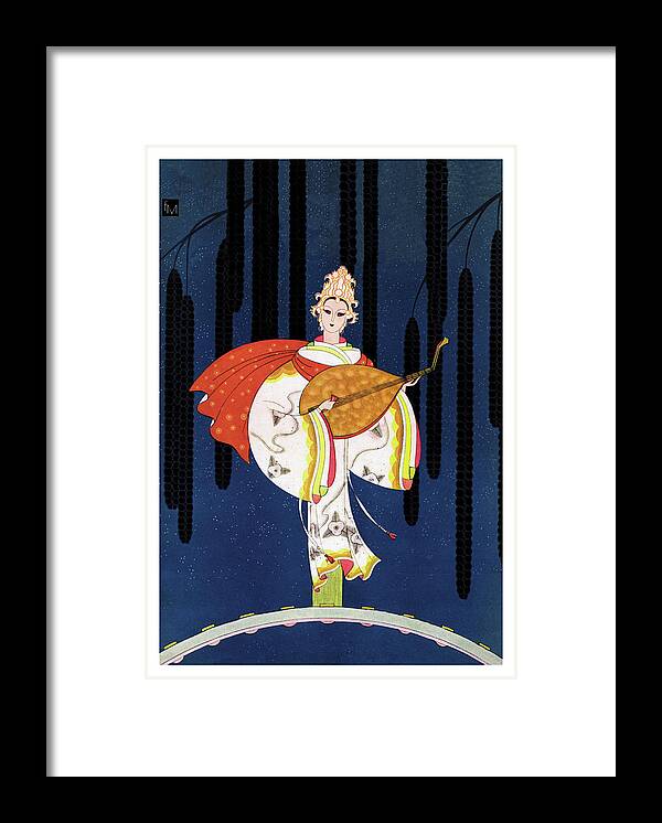 Instrument Framed Print featuring the painting Goddess of Music by Frank McIntosh
