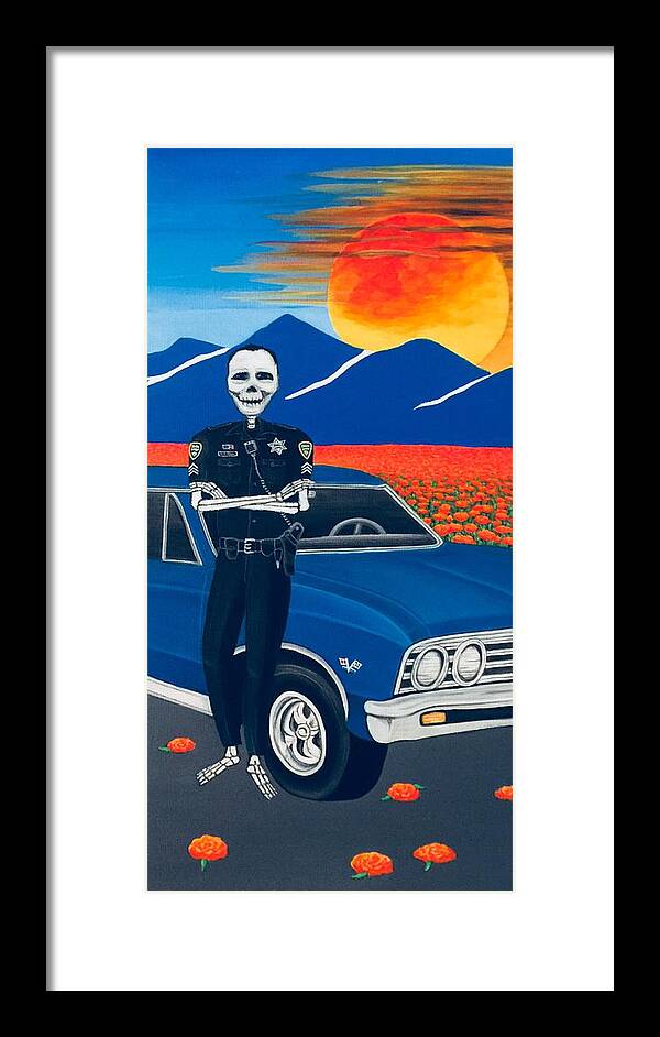 Dia De Los Muertos Framed Print featuring the painting Gods Country by Evangelina Portillo