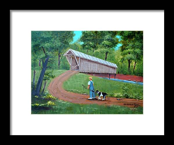 Going Fishing Framed Print featuring the painting Going Fishing by Arie Reinhardt Taylor