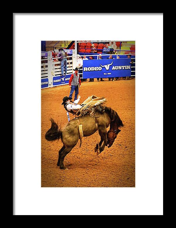 Rodeo Framed Print featuring the painting Going for the Buzzer - DWP1114772 by Dean Wittle