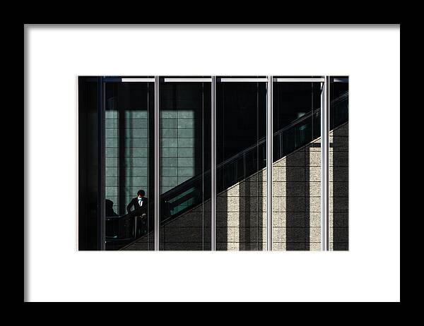 Street Framed Print featuring the photograph Going To Work by Tepsarit Lantharntong
