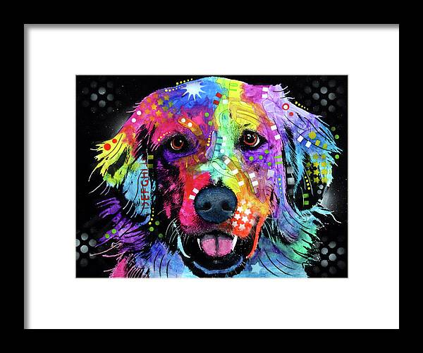 Golden Framed Print featuring the mixed media Golden by Dean Russo