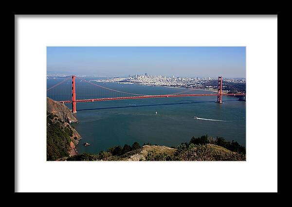 Scenics Framed Print featuring the photograph Golden Gate Bidge And Bay by J.castro