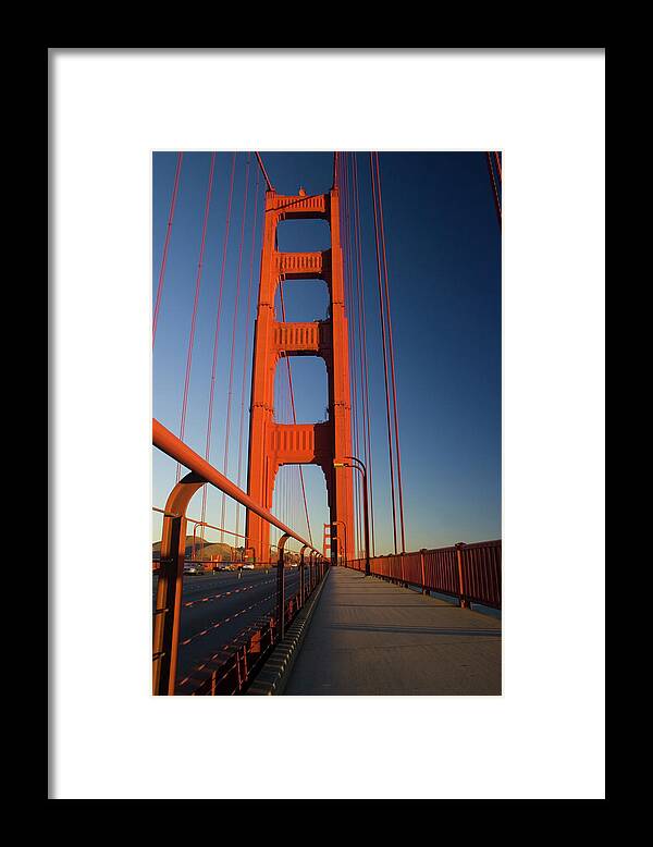 The Next Step Framed Print featuring the photograph Golden Gate Bridge, San Francisco by Lingbeek