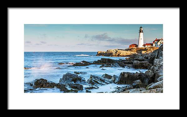 America Framed Print featuring the photograph Golden Hour Begins with a Splash by ProPeak Photography