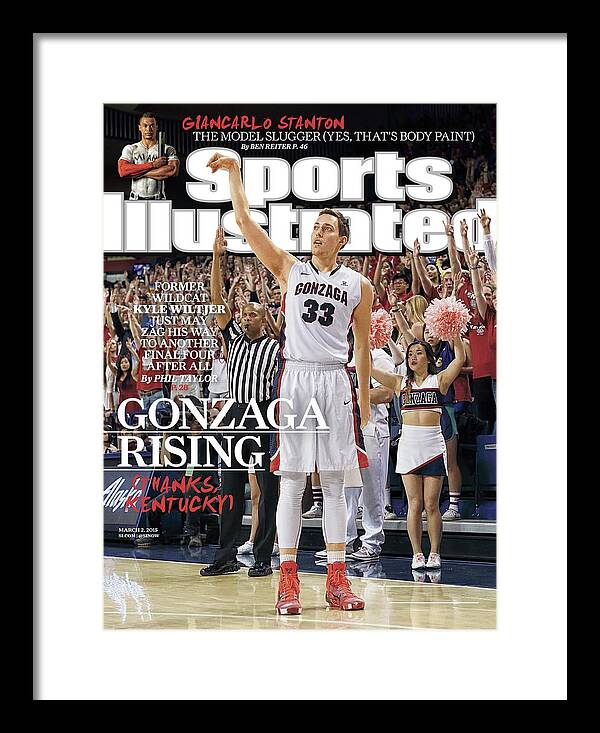 Magazine Cover Framed Print featuring the photograph Gonzaga Rising Sports Illustrated Cover by Sports Illustrated