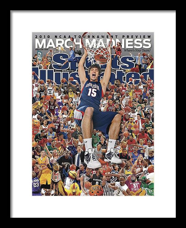 Sports Illustrated Framed Print featuring the photograph Gonzaga University Matt Bouldin, 2010 March Madness College Sports Illustrated Cover by Sports Illustrated