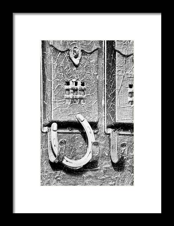 Black And White Framed Print featuring the photograph Good Luck by Minnie Gallman