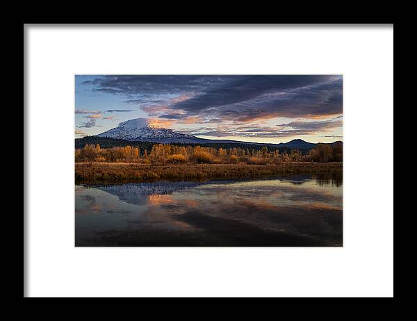  Framed Print featuring the photograph Good Morning Mt Adams by Paige Huang