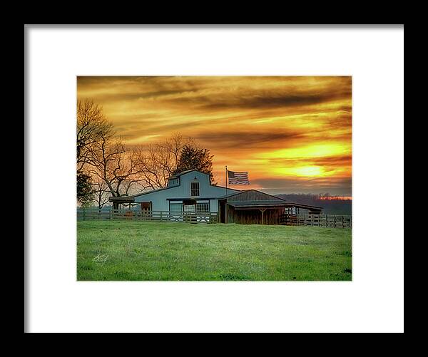 Sunset Framed Print featuring the photograph Goodnight America by Michael Frank