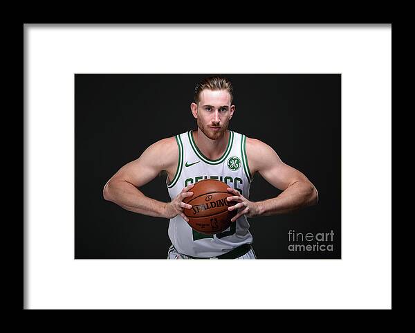 Nba Pro Basketball Framed Print featuring the photograph Gordon Hayward Boston Celtics Portraits by Brian Babineau