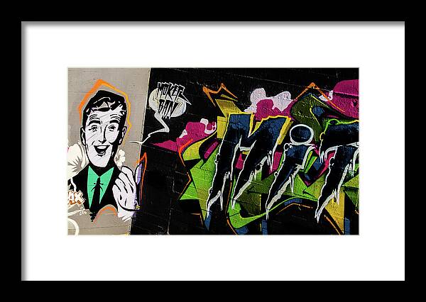 Graffiti Framed Print featuring the photograph Graffiti 15 by Jorg Becker