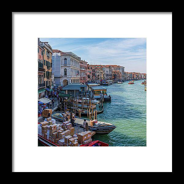 Architecture Framed Print featuring the photograph Grand Canal Around the Bend by Darryl Brooks
