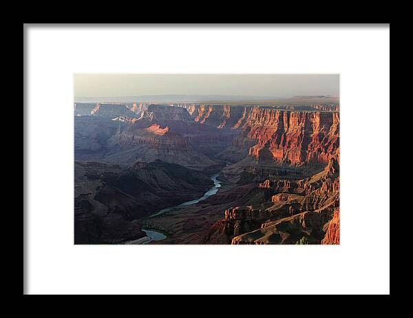 Scenics Framed Print featuring the photograph Grand Canyon And Colorado River In by Guy Vanderelst