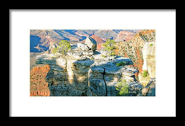 Grand Canyon Framed Print featuring the photograph Grand Canyon Rock Formations, Arizona by A Macarthur Gurmankin