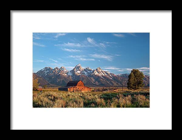 Scenics Framed Print featuring the photograph Grand Tetons Barn by Keithszafranski